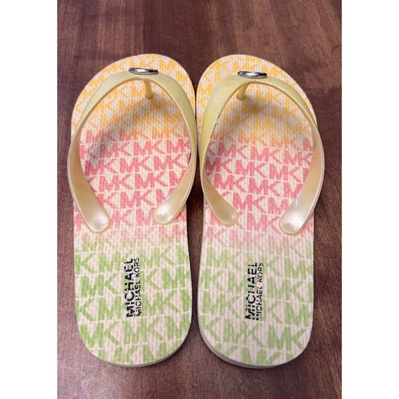 Michael Kors Girls' Endine Citrus Flip Flop Sandals - Picture 5 of 12